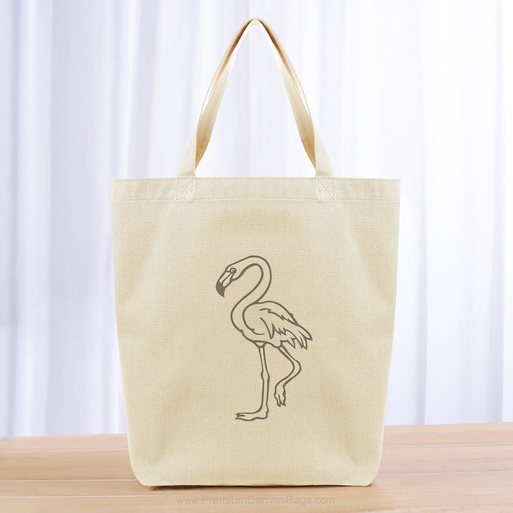 Flamingo Tote Bag - Gray
