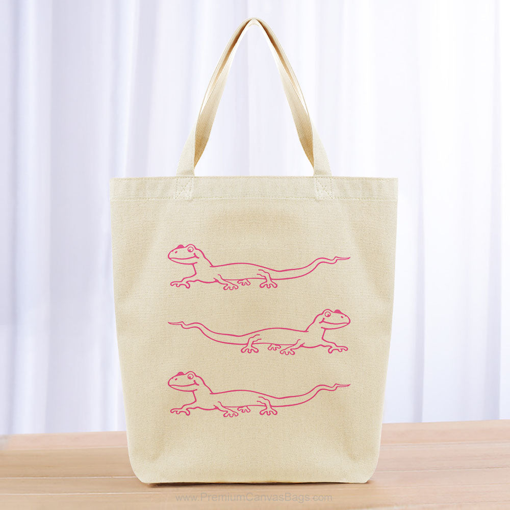 Lizard Tote Bag - Hot Pink