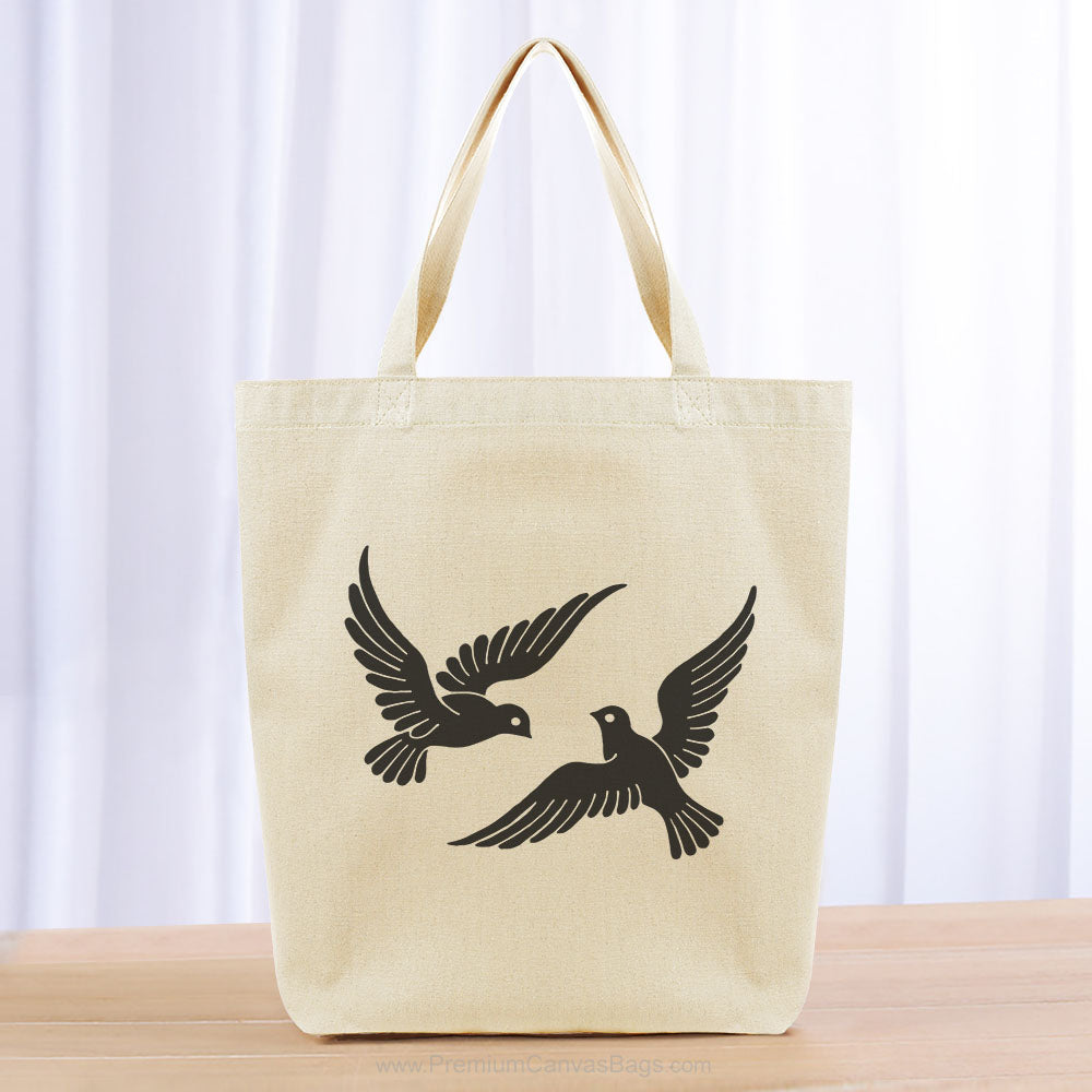 Doves Tote Bag - Black