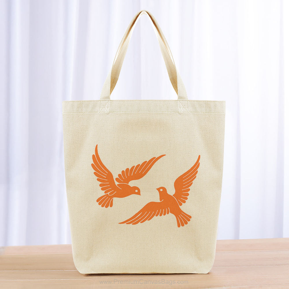Doves Tote Bag - Orange