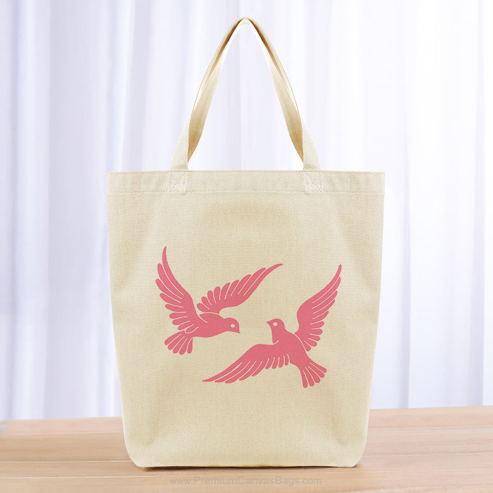 Doves Tote Bag - Pink