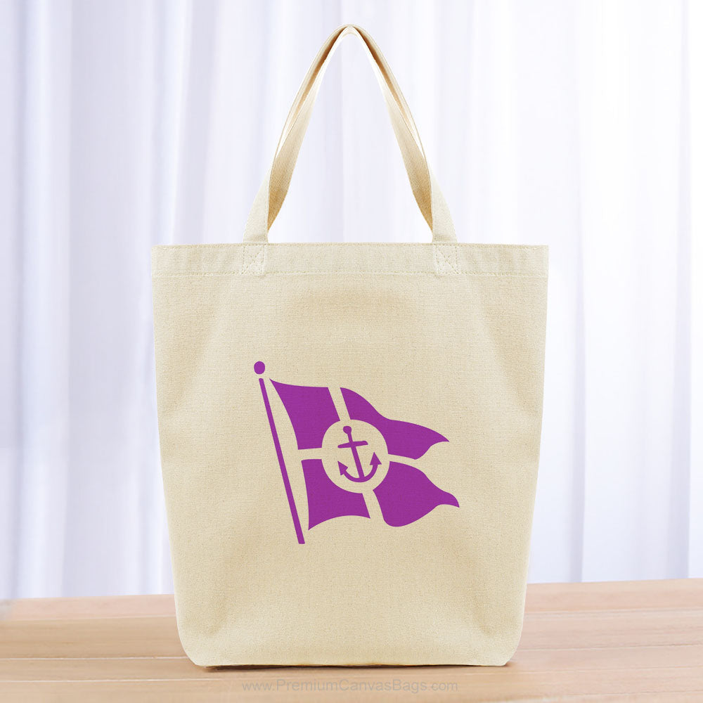 Anchor Flag Tote Bag - purple