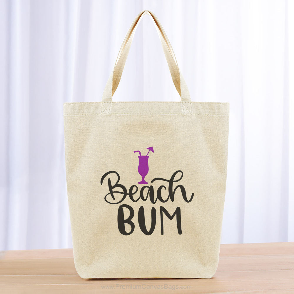 Beach Bum Tote Bag - black purple