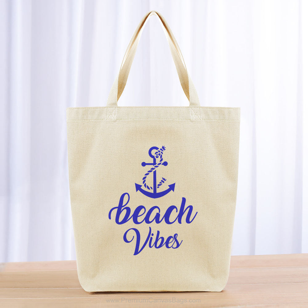Anchor Beach Vibes Tote Bag - blue