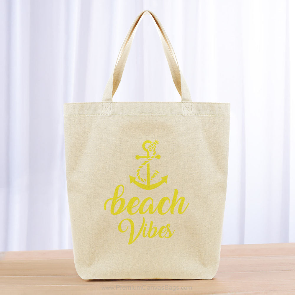 Anchor Beach Vibes Tote Bag - yellow