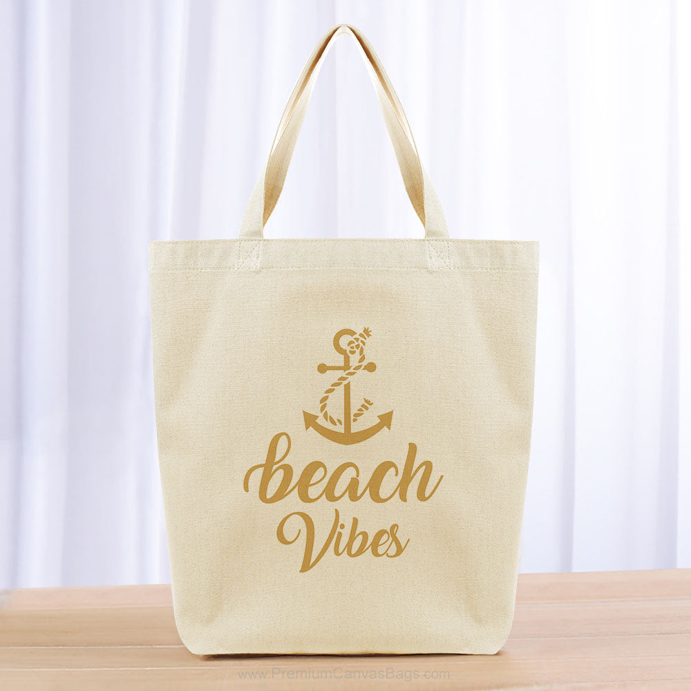 Anchor Beach Vibes Tote Bag - yellow orange