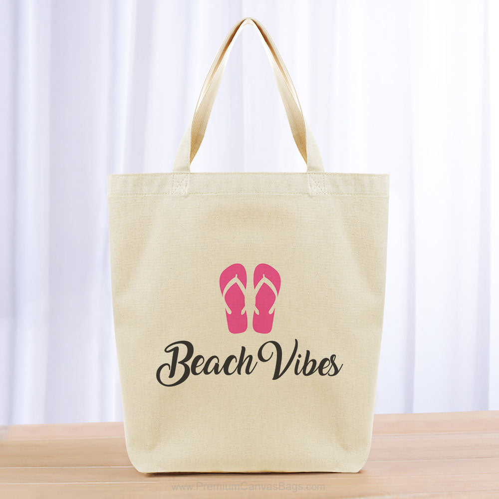 Sandles Beach Vibes Tote Bag - black hot pink