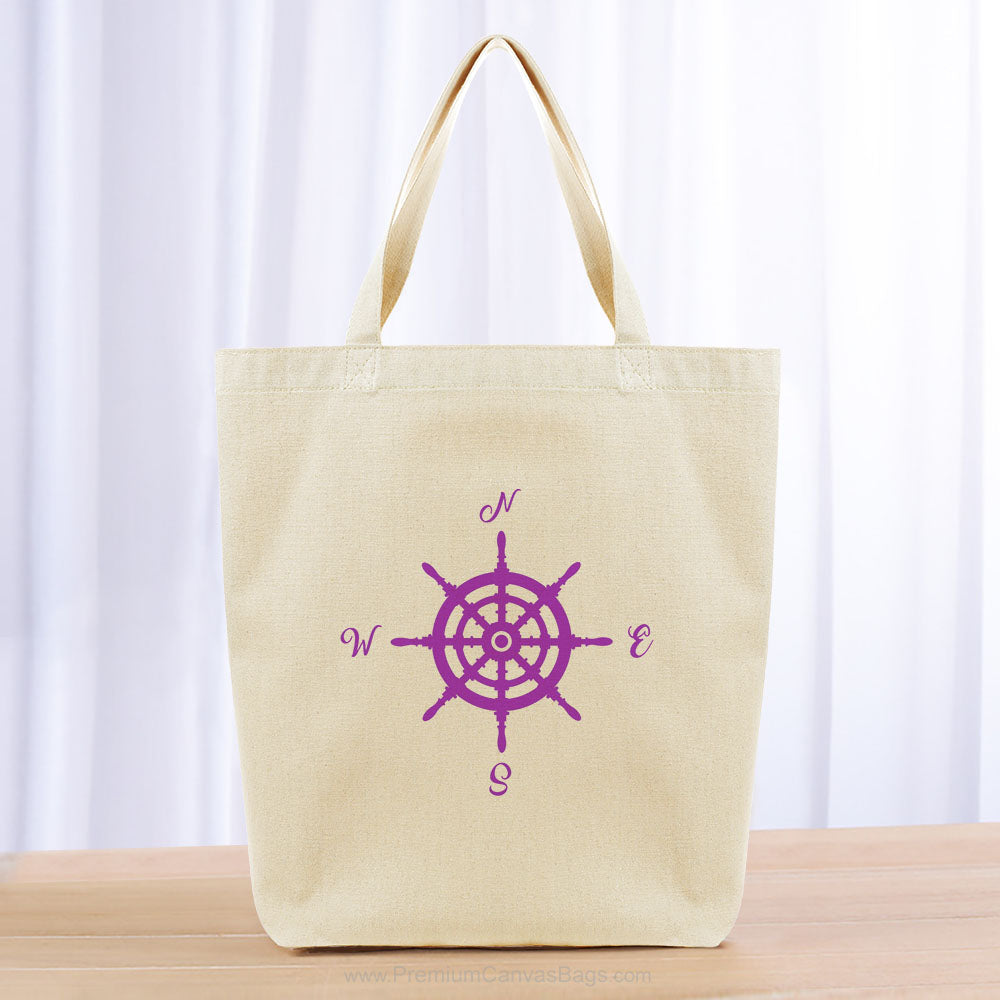 Compass Tote Bag - purple