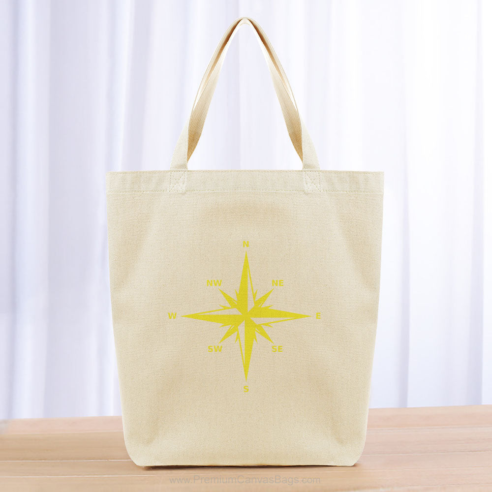 Compass Tote Bag - yellow
