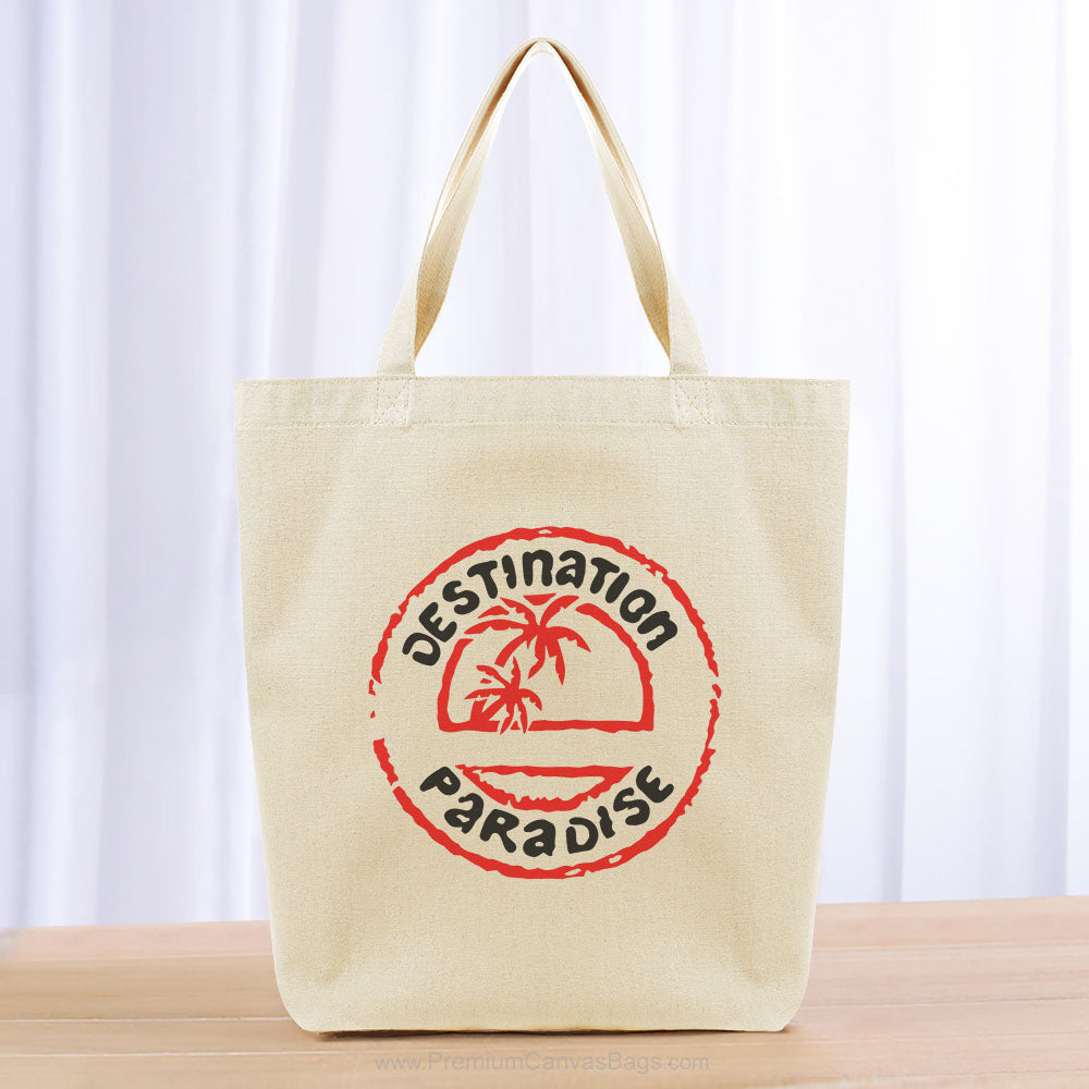 Destination Paradise Tote Bag - black red
