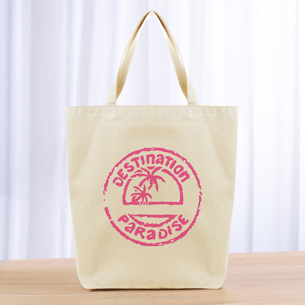 Destination Paradise Tote Bag - hot pink
