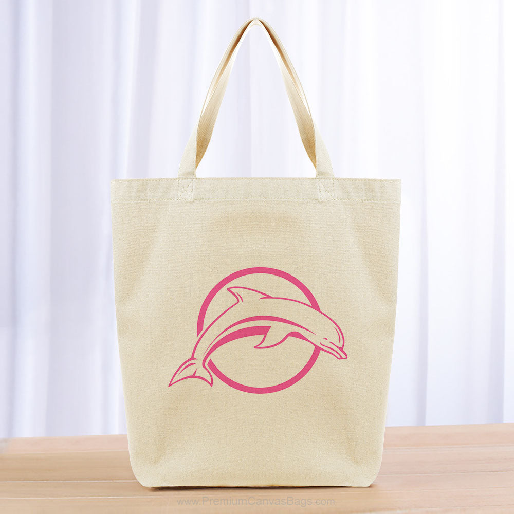 Dolphin Tote Bag - hot pink