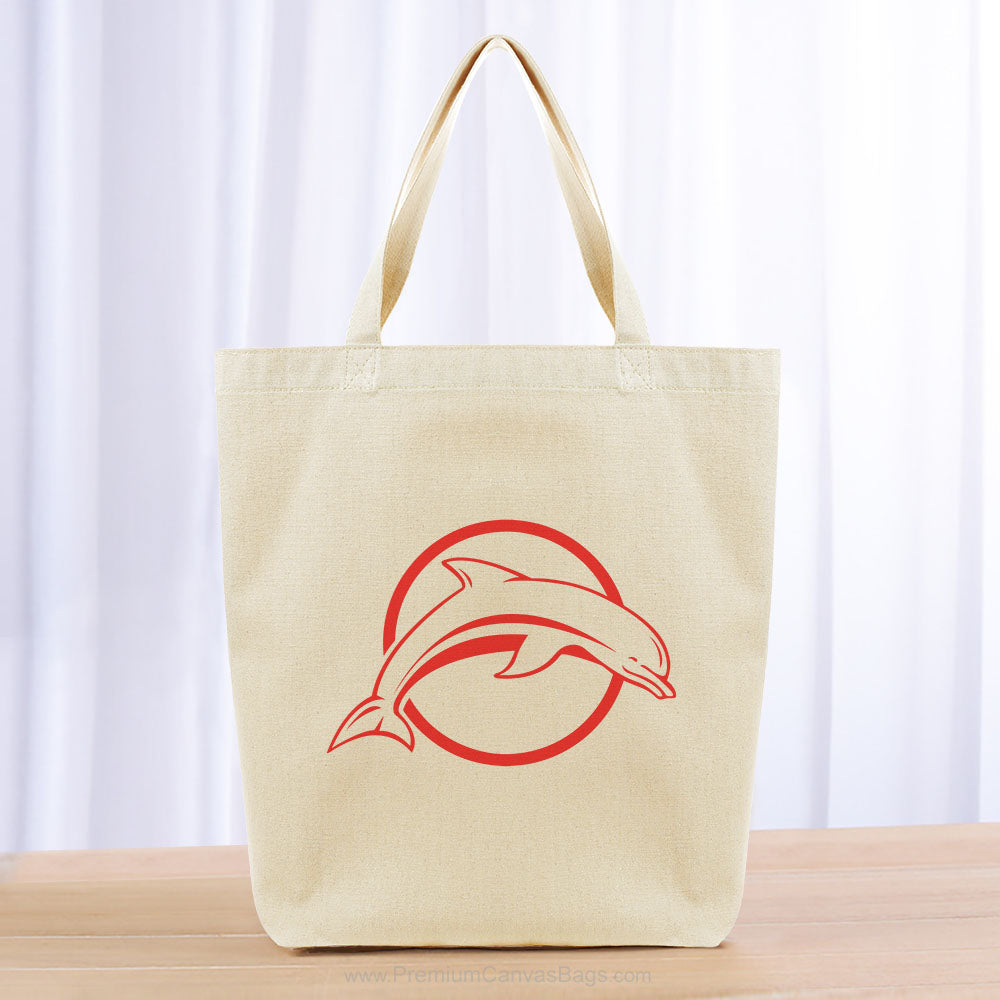 Dolphin Tote Bag - red