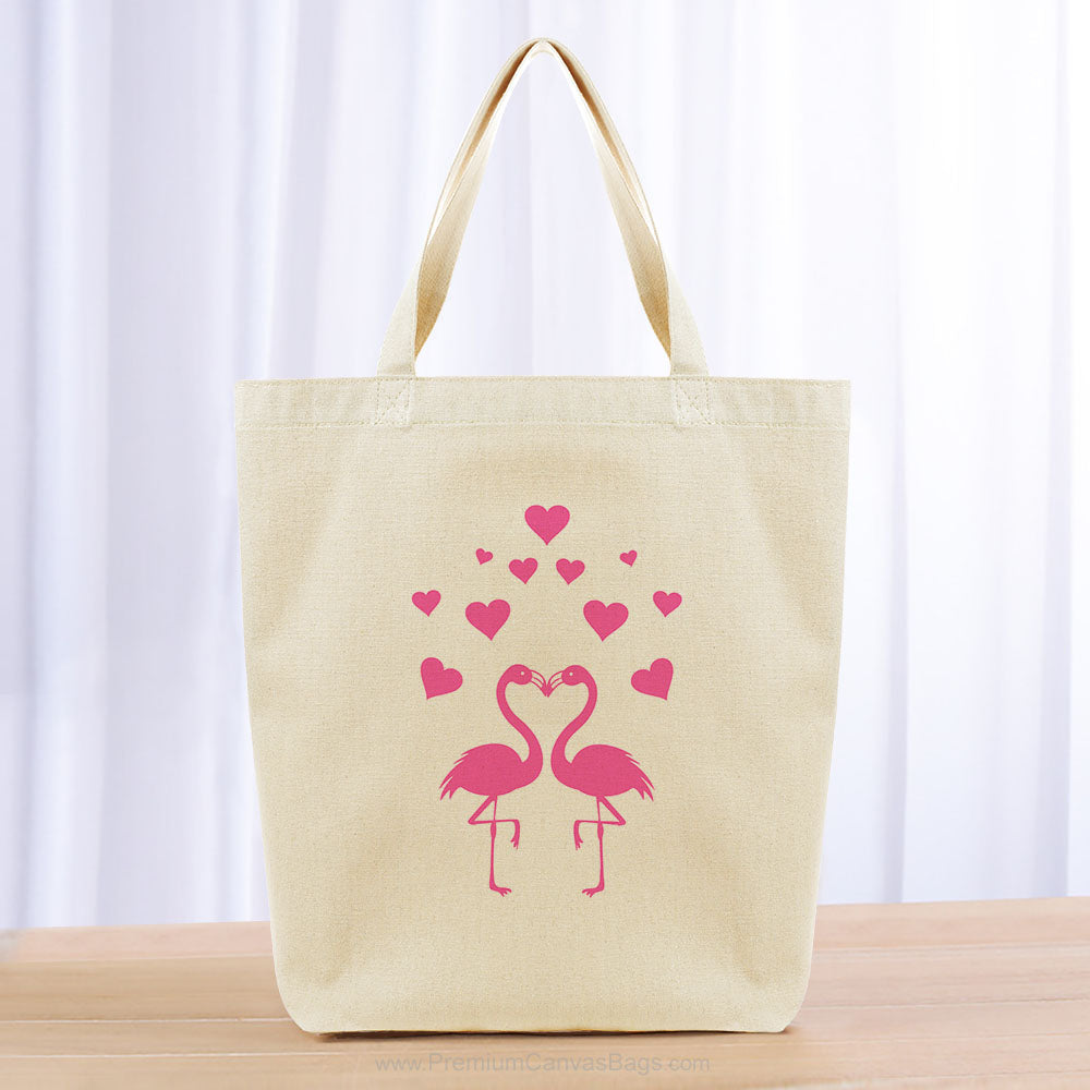 Four Flamingos Tote Bag - hot pink