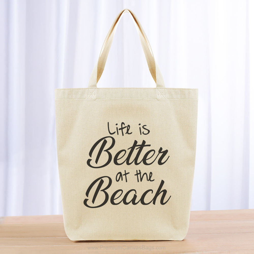 Life is Better at the Beach Tote Bag - black