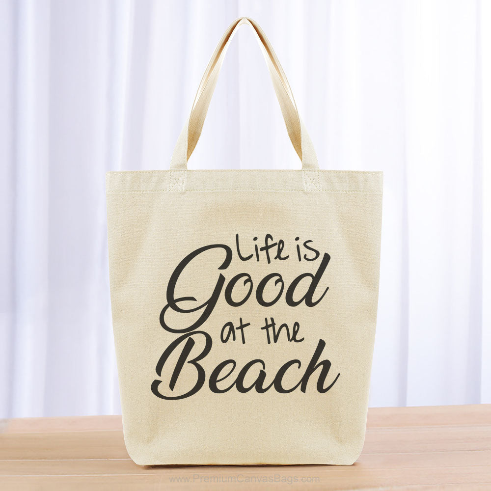 Life is Better at the Beach Tote Bag - black