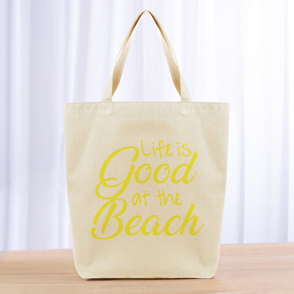 Life is Better at the Beach Tote Bag - yellow