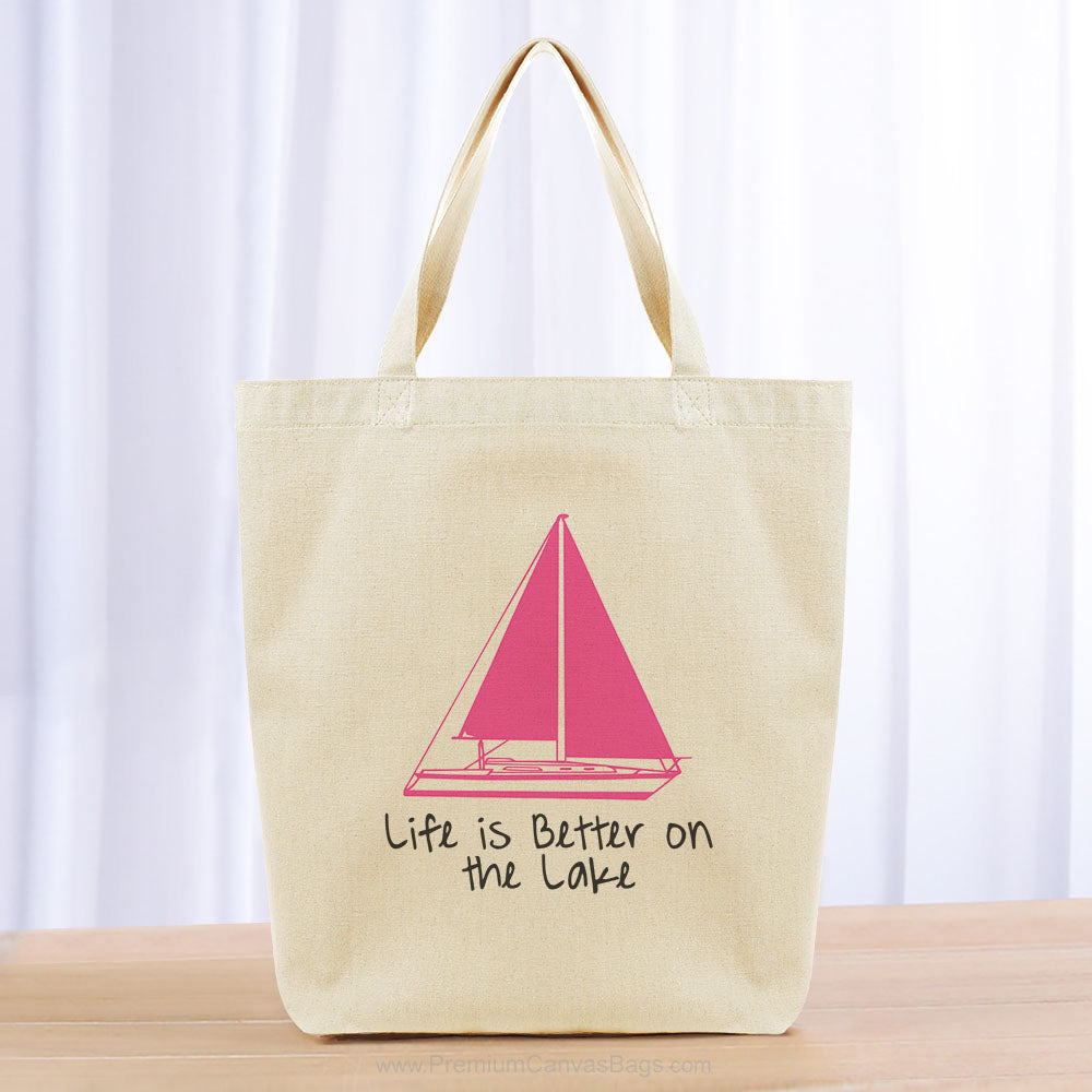 Beach Bum Tote Bag - black hot pink