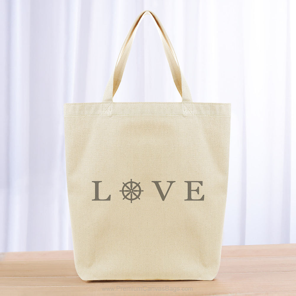 Love Sailing Tote Bag - gray