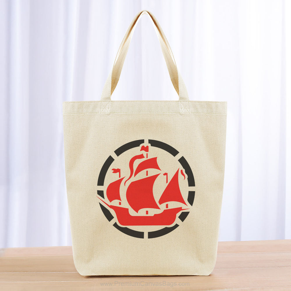 Sailing Tote Bag - black red