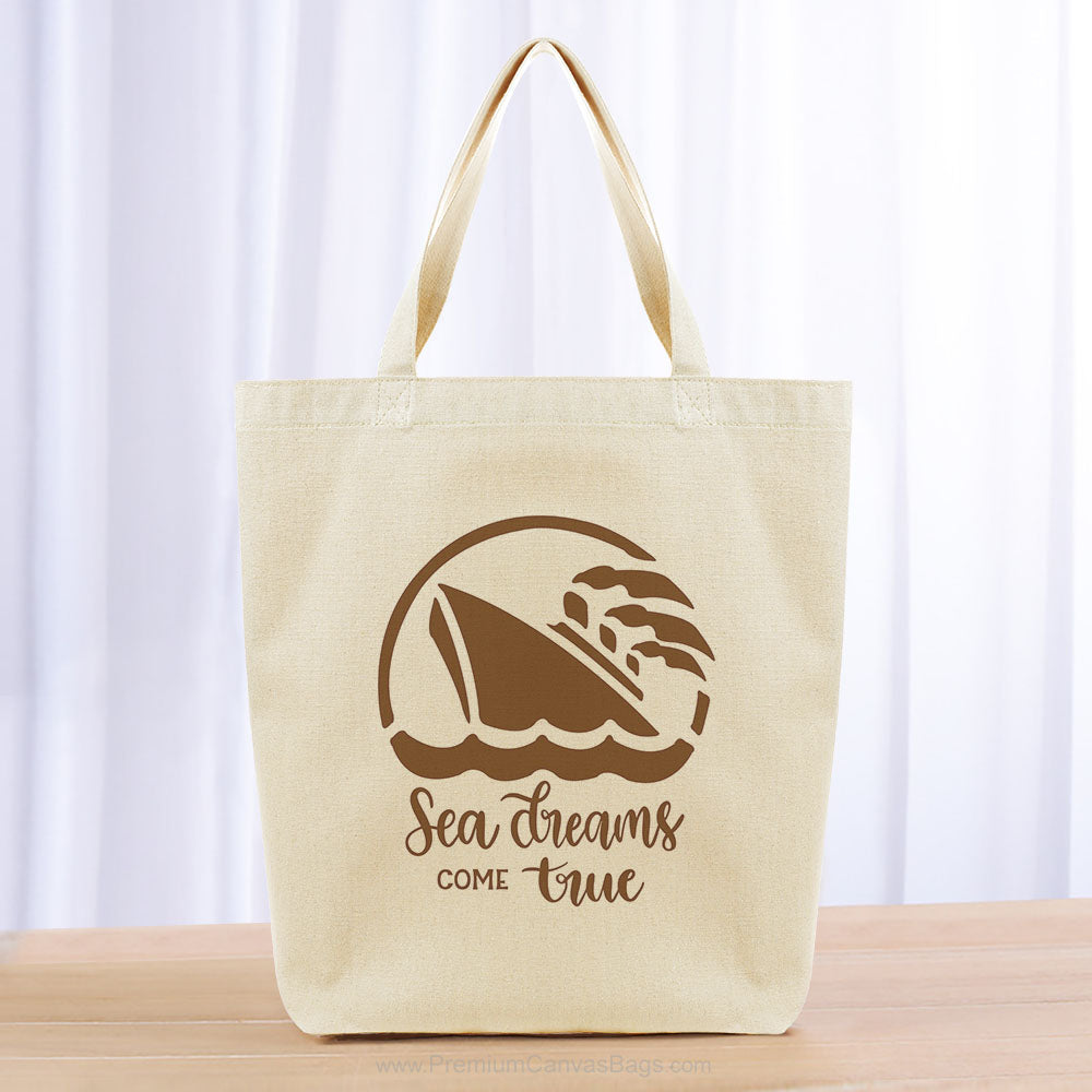 Sea Dreams Come True Tote Bag - brown