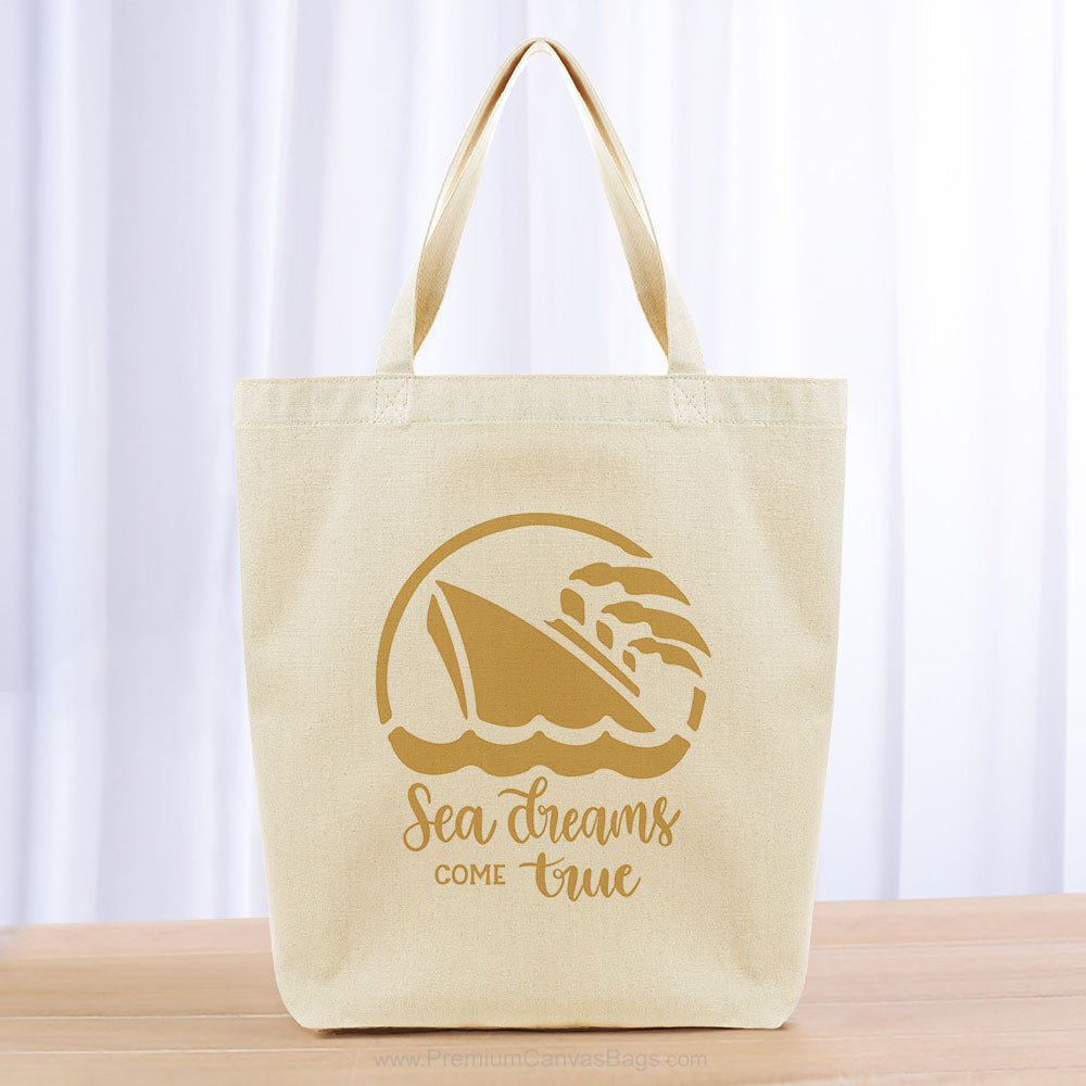Sea Dreams Come True Tote Bag - yellow orange