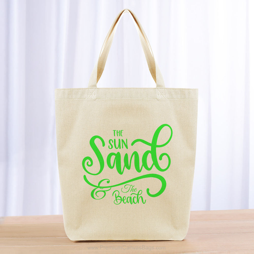 The Sun Sand & The Beach Tote Bag - green