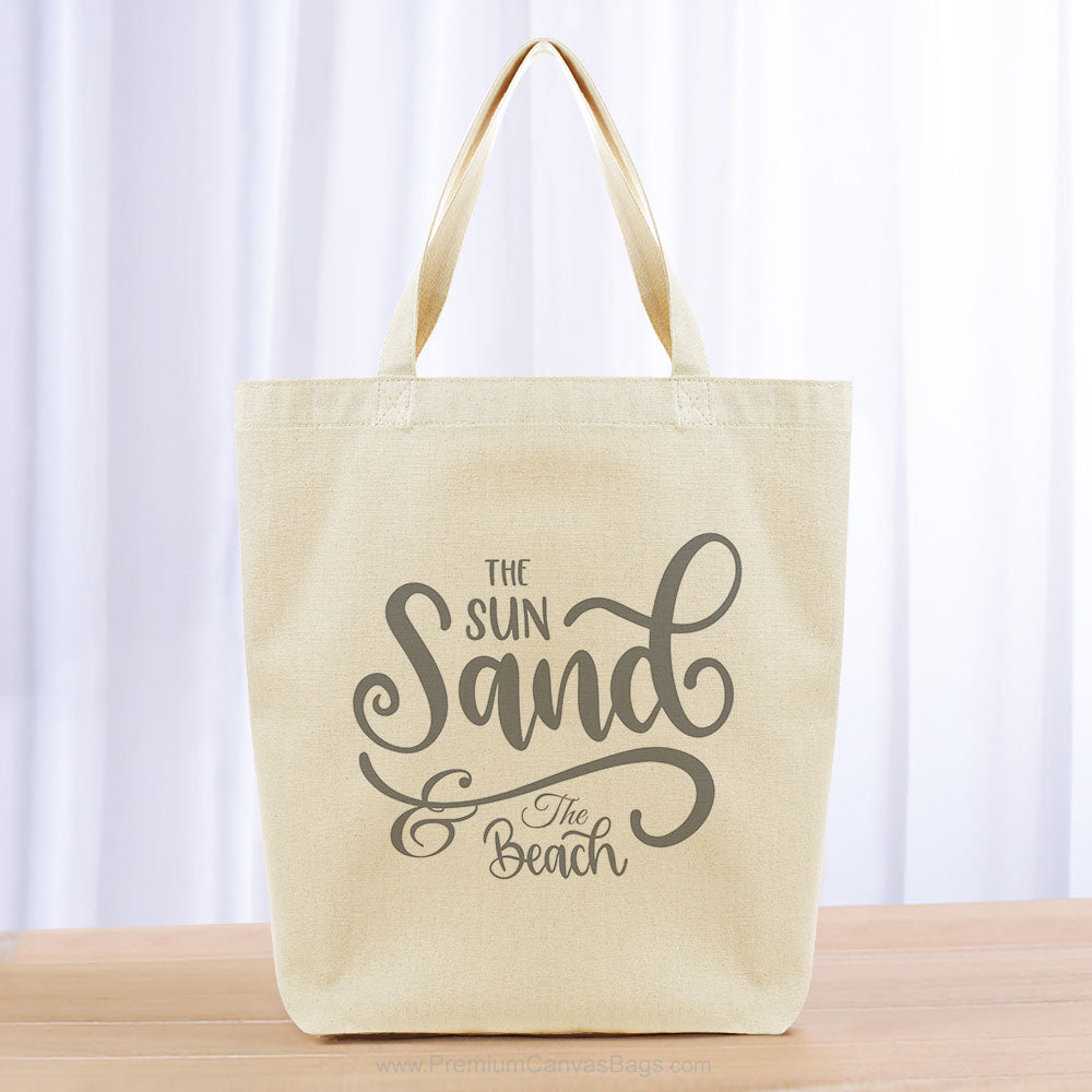 The Sun Sand & The Beach Tote Bag - gray