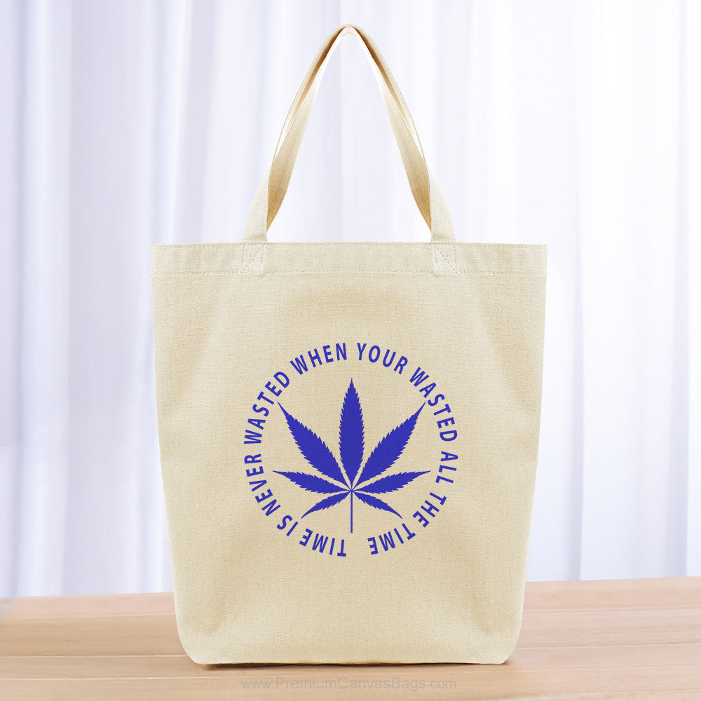 Time is Never Wasted Tote Bag - blue