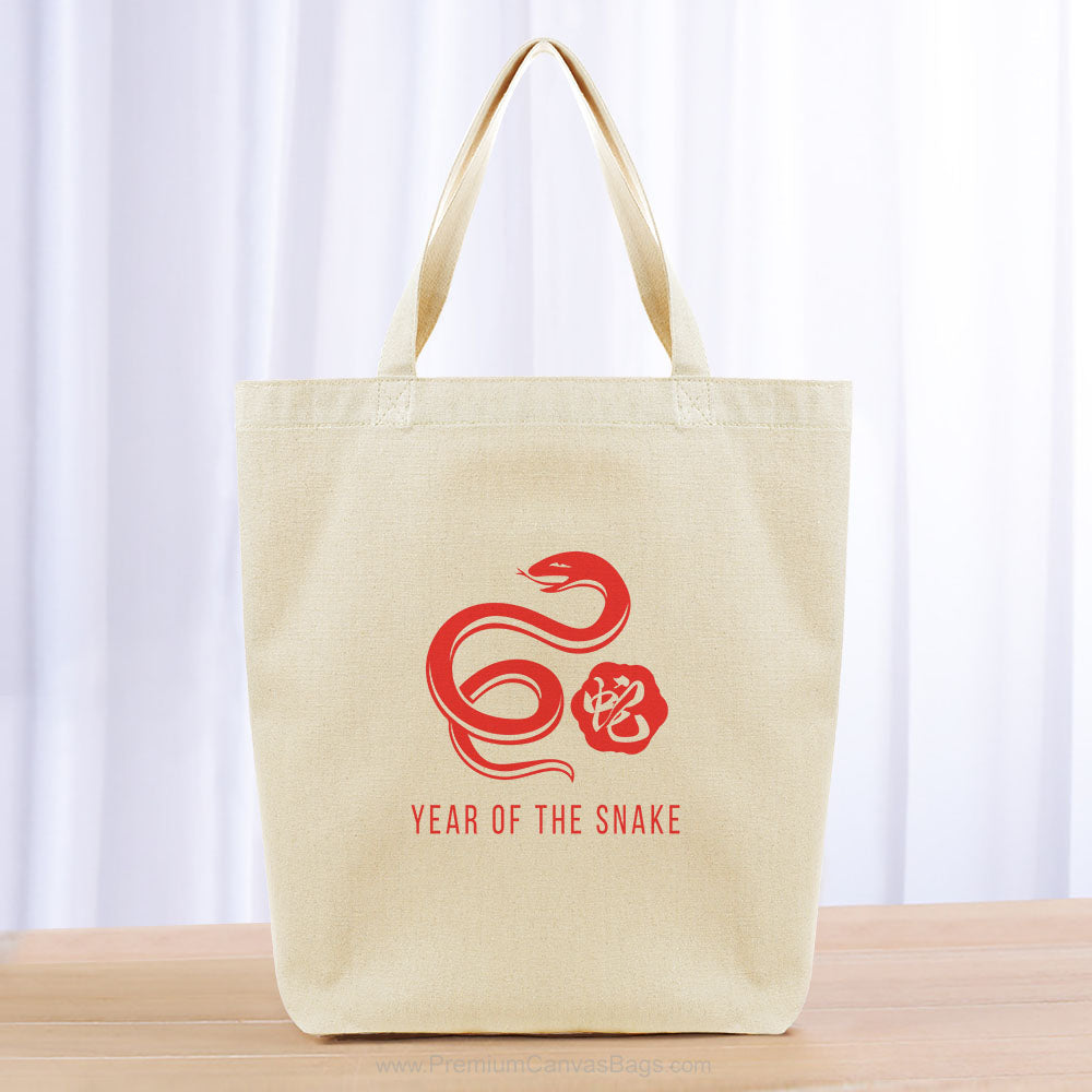 Year of the Snake Tote Bag - red