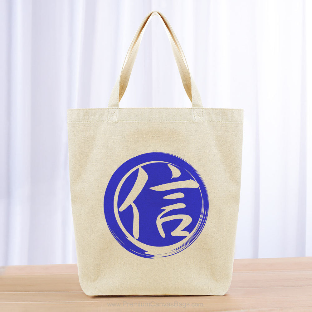 Believe Tote Bag - blue