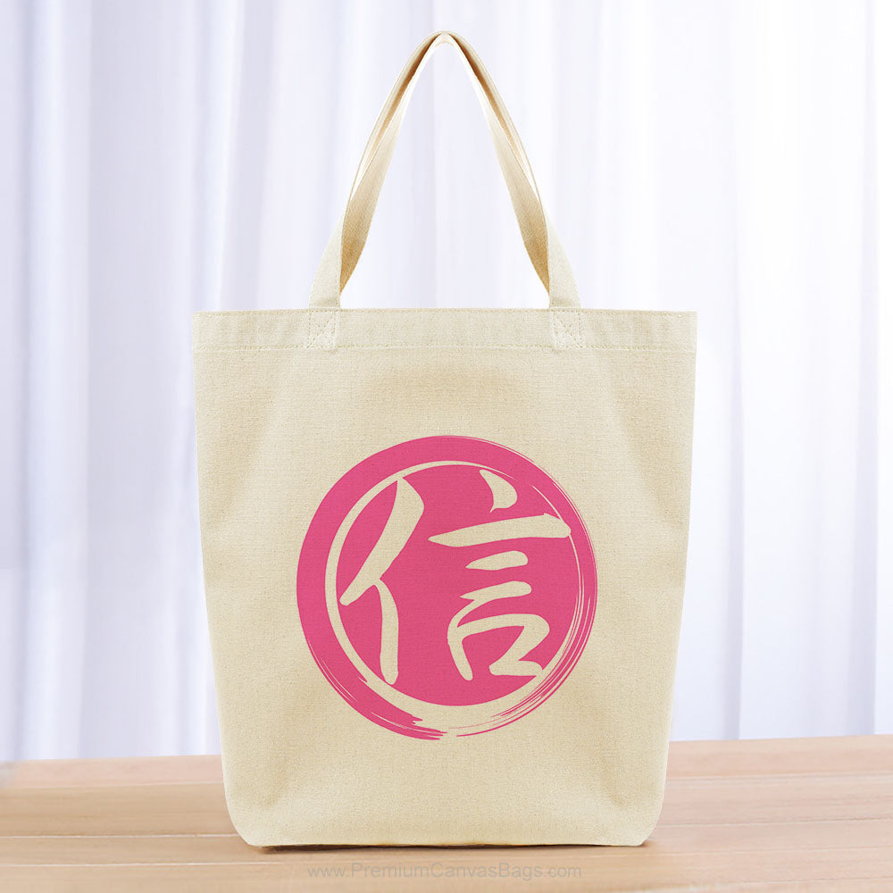 Believe Tote Bag - hot pink
