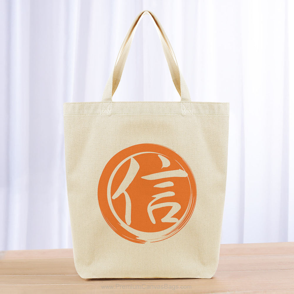 Believe Tote Bag - orange