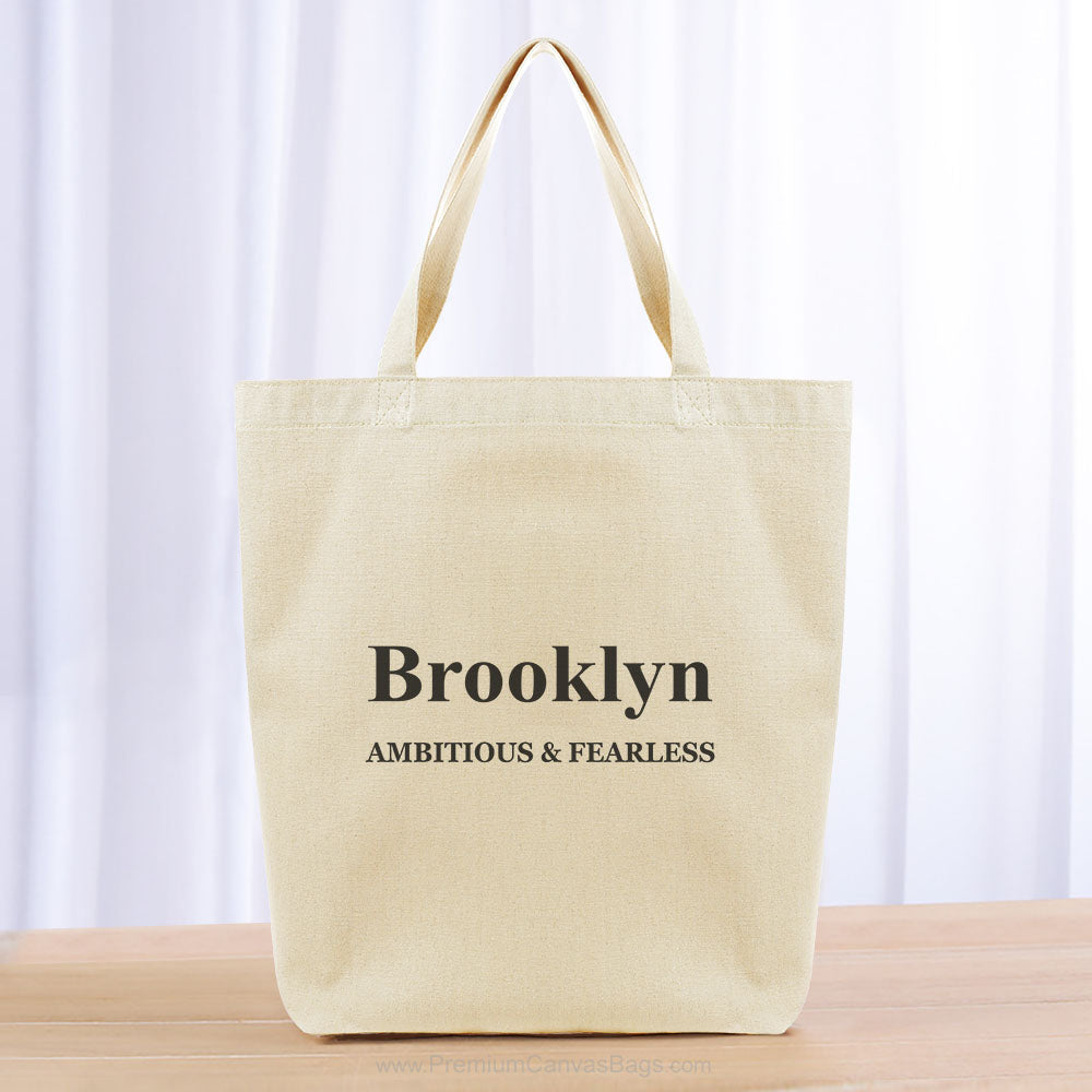 Roman Custom Text Tote Bag - black