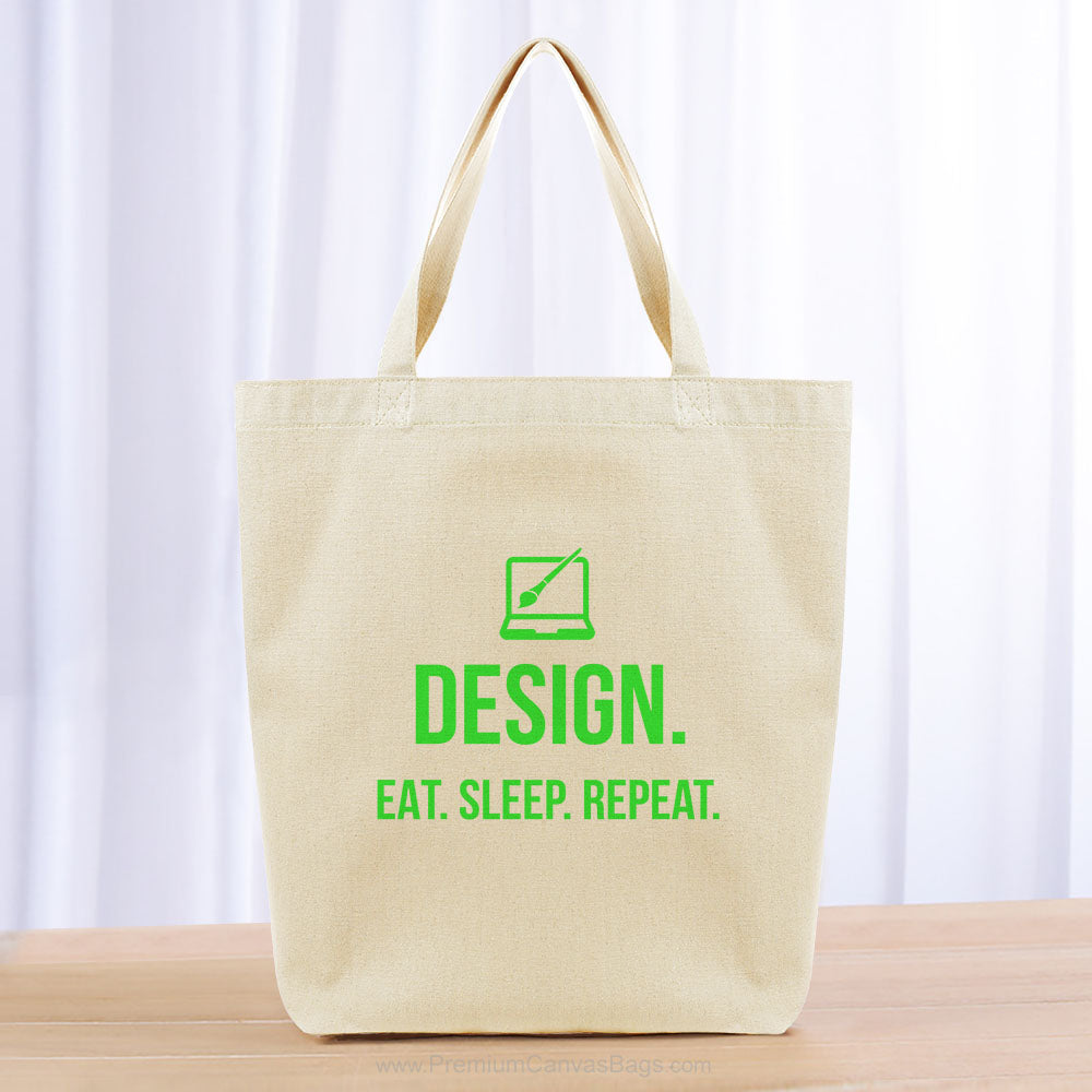 Design Eat Sleep Repeat Tote Bag - green