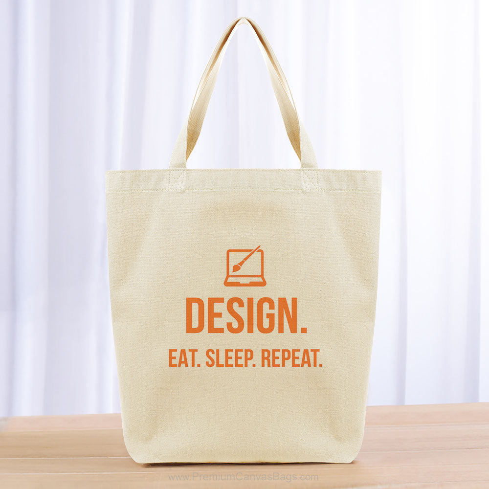 Design Eat Sleep Repeat Tote Bag - orange