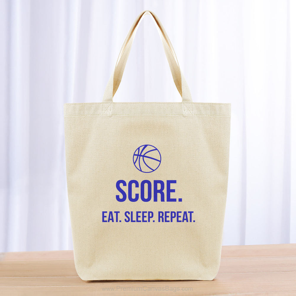 Score Eat Sleep Repeat Tote Bag - blue