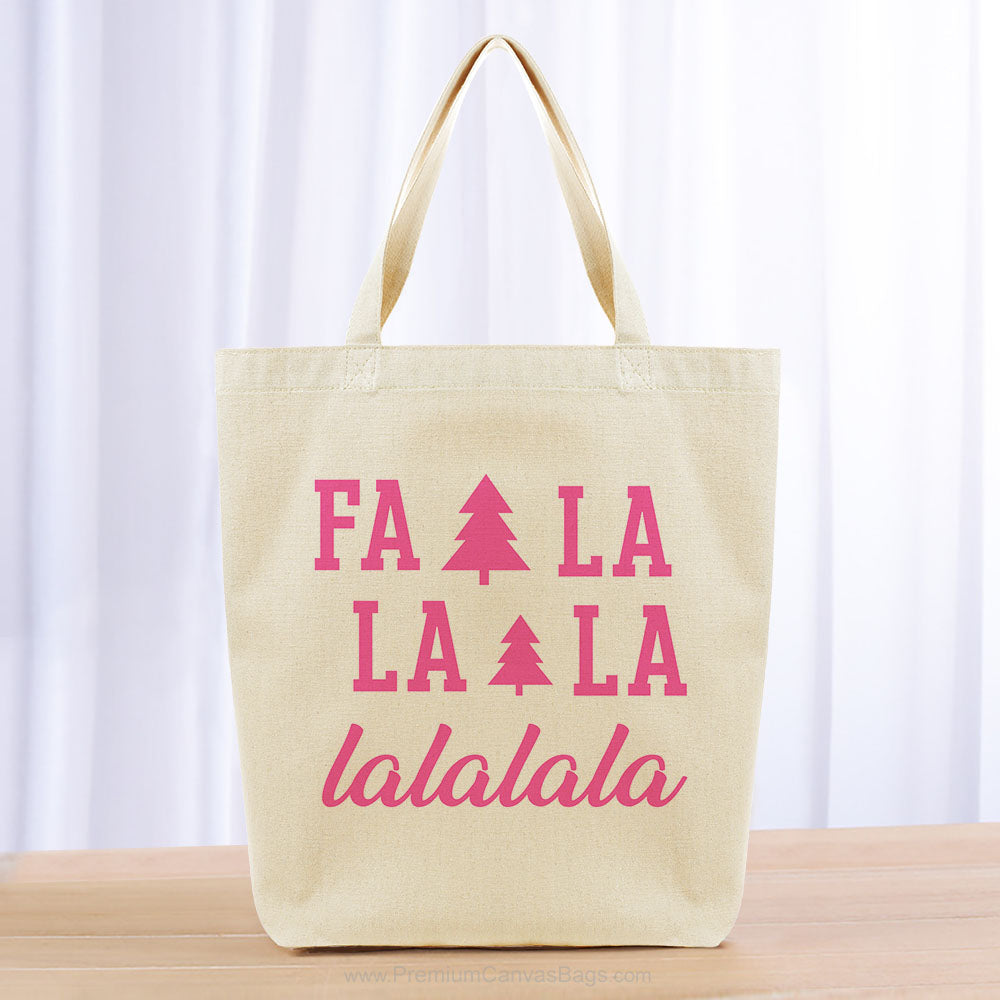 Christmas Tote Bag - hot pink