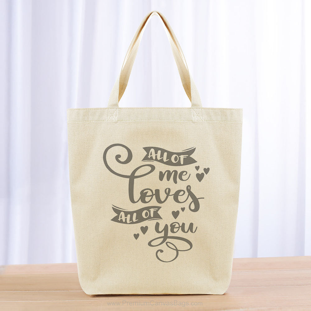 Valentines Tote Bag - gray