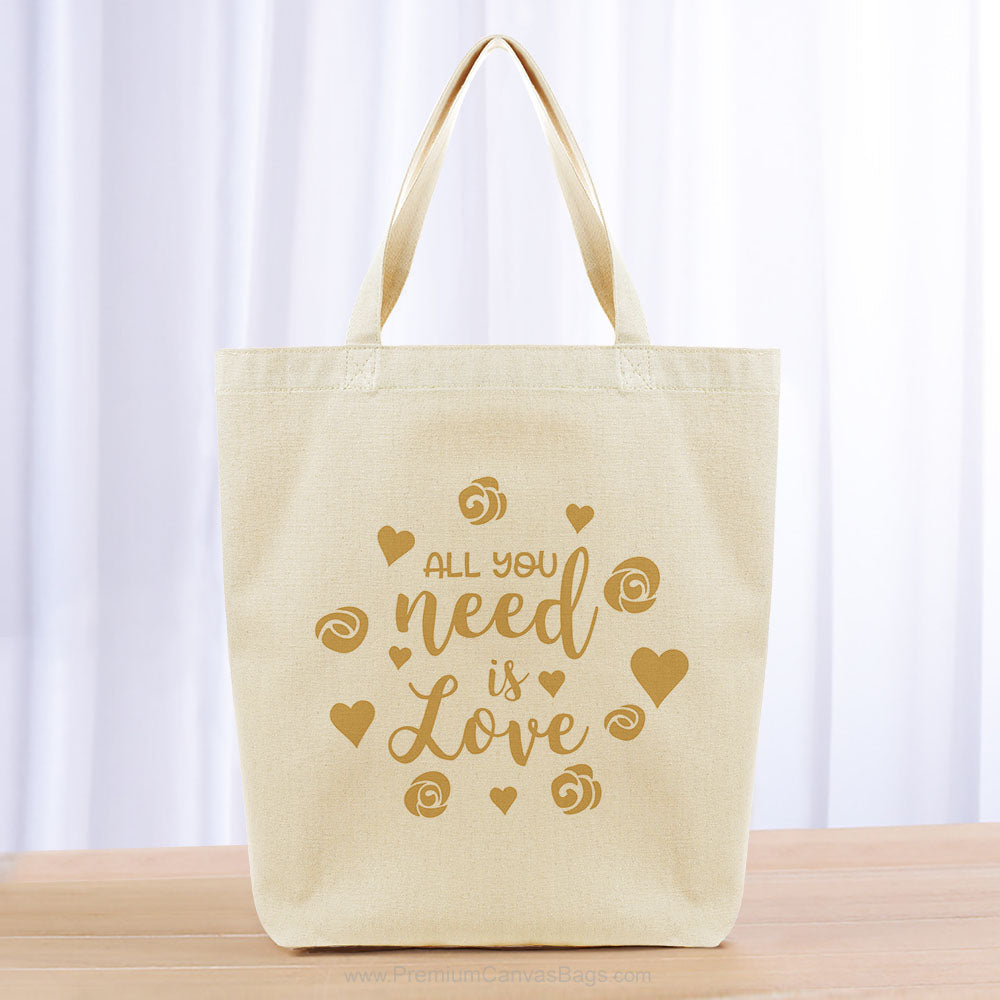 Valentines Tote Bag - yellow orange