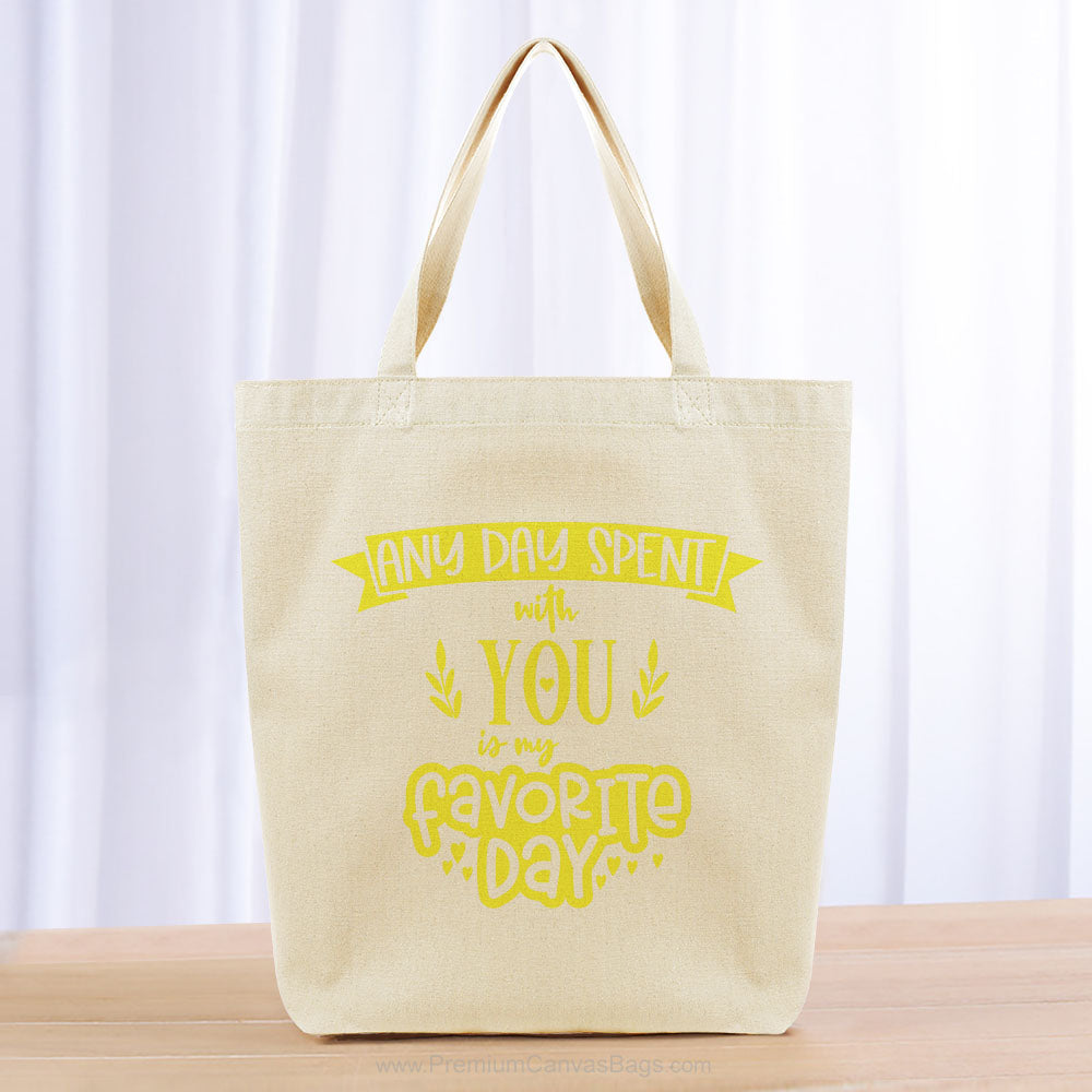 Valentines Tote Bag - yellow