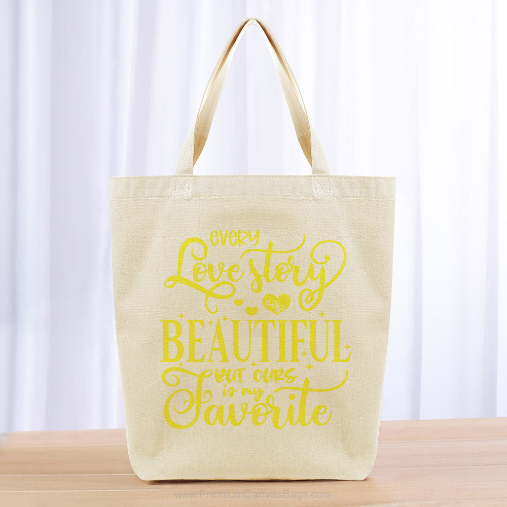 Valentines Tote Bag - yellow