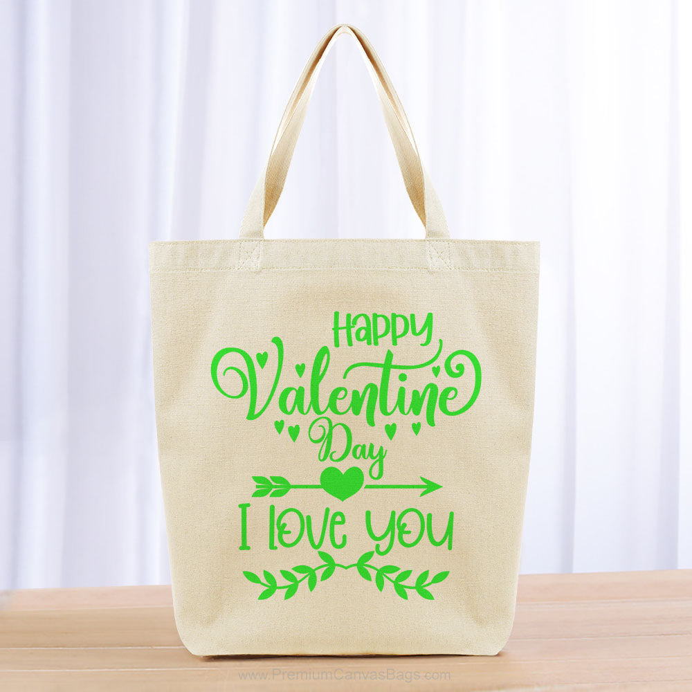 Valentines Tote Bag - green