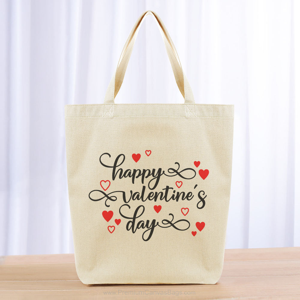 Valentines Tote Bag - black red