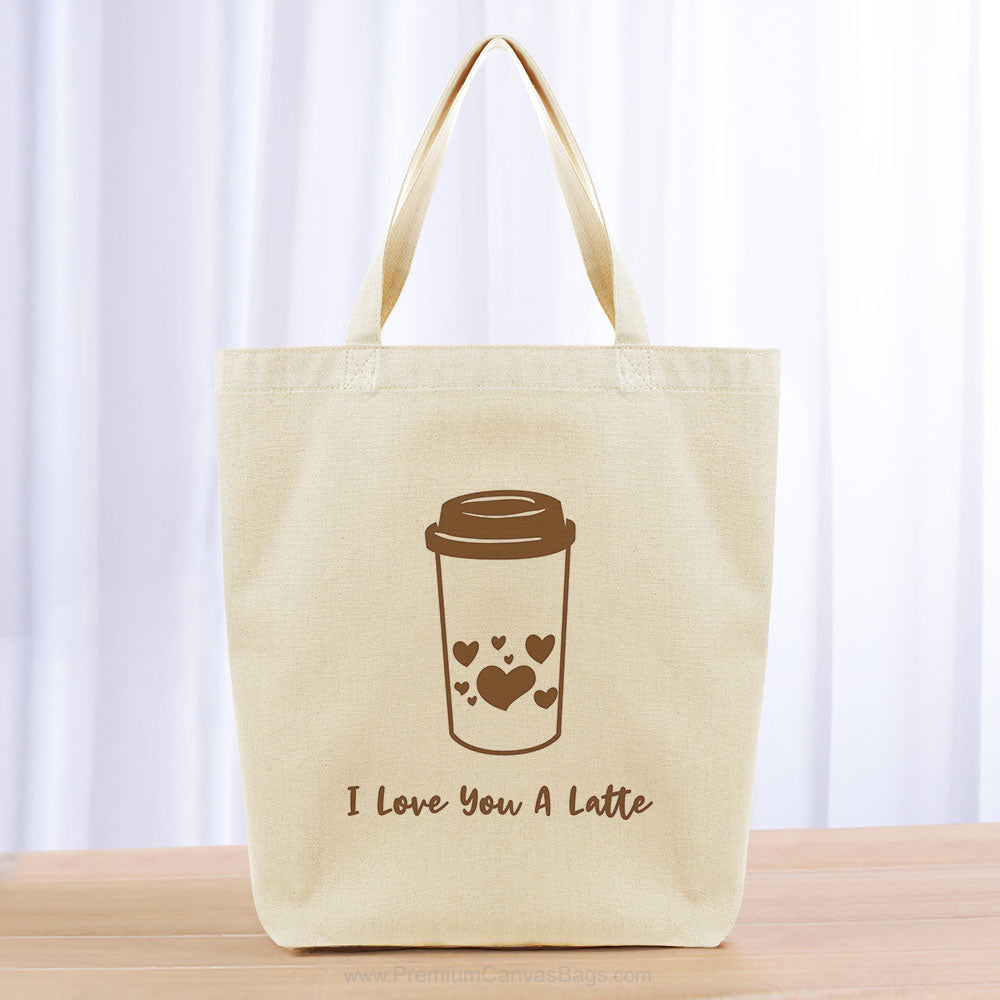 Valentines Tote Bag - brown