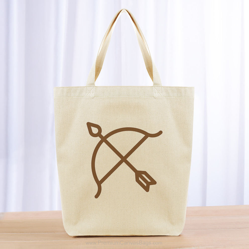 Bow and Arrow Tote Bag - brown