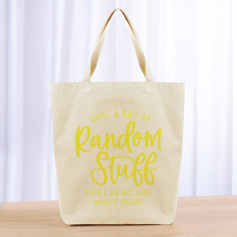 Random Stuff Tote Bag - yellow