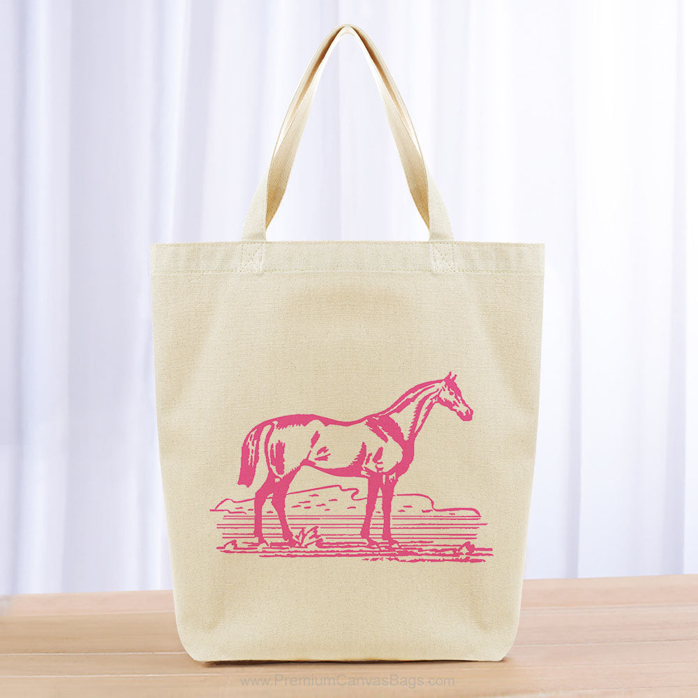 Horse Tote Bag - Hot Pink