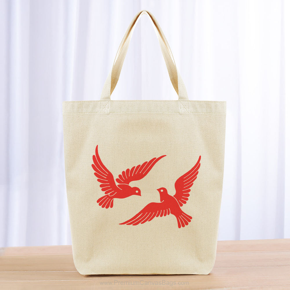 Doves Tote Bag - Red