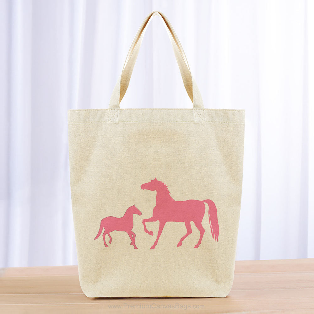 Horses Tote Bag - Pink